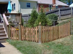 Spaced Picket with French Gothic 6x6 Gate Posts