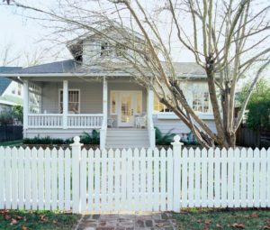 family home new picket fence